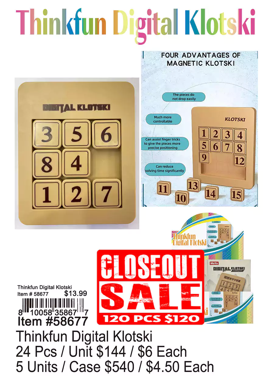 Thinkfun Digital Klotski - Closeout 120 Pcs.